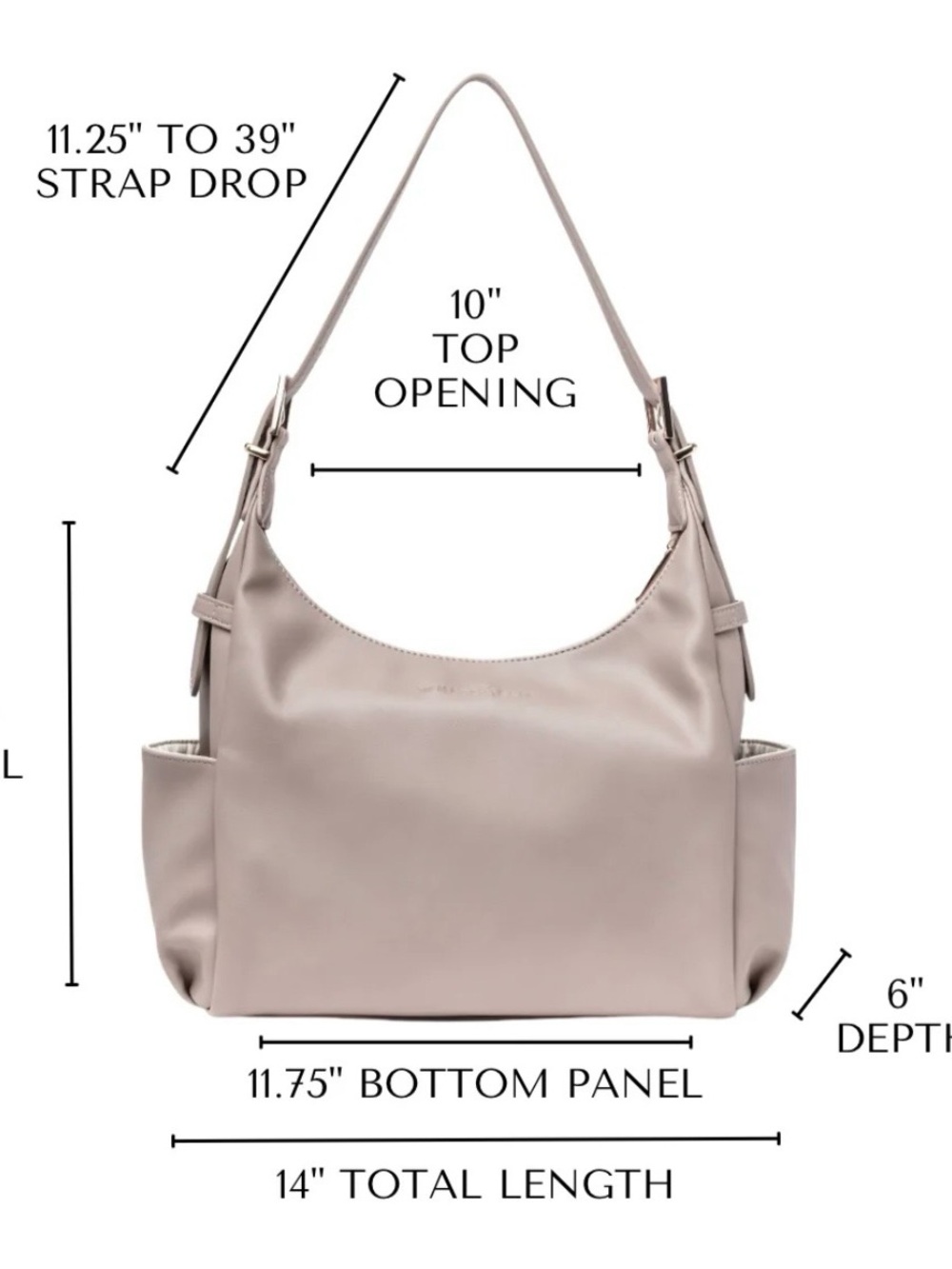 White Elm Camille Hobo Caramel NWT - Picture 9 of 13